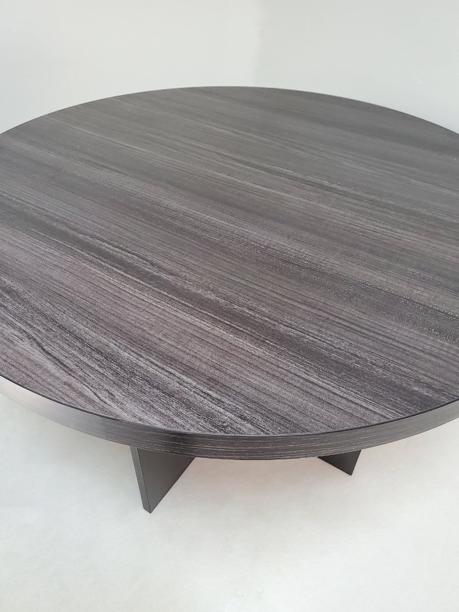 Modern Grey Oak Round Meeting Table - LX-B02-1200mm